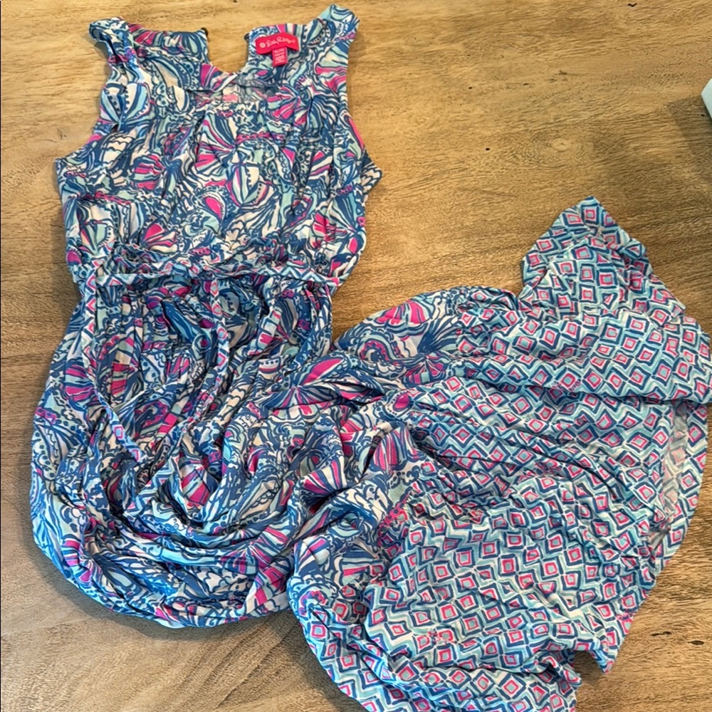 Lilly Pulitzer Blue and Pink Patterned Dress